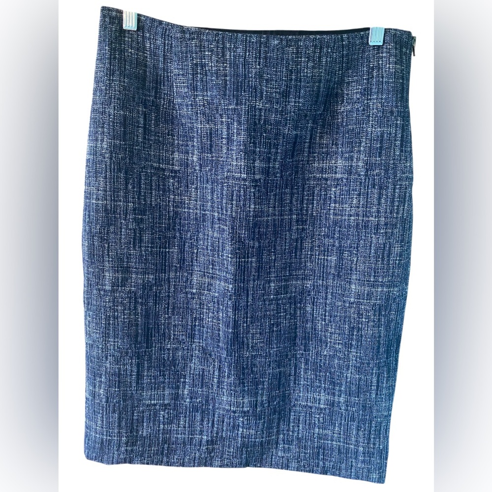 Banana Republic Skirt Pencil Tweed Size 6 Lined Blue Career Workwear
